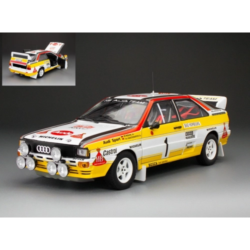 AUDI QUATTRO A2 N.1 WINNER RALLY MONTE CARLO 1984 ROHRL-GEISTDORFER 1:18 SunStar Auto Rally Modellino
