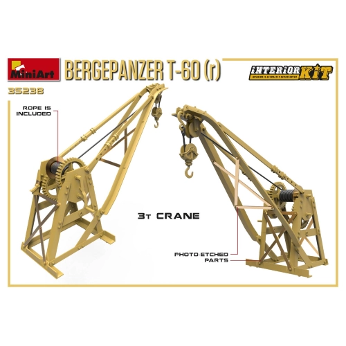 BERGEPANZER T-60 (R) INTERIOR KIT 1:35 Miniart Kit Mezzi Militari Modellino
