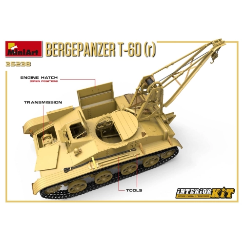 BERGEPANZER T-60 (R) INTERIOR KIT 1:35 Miniart Kit Mezzi Militari Modellino