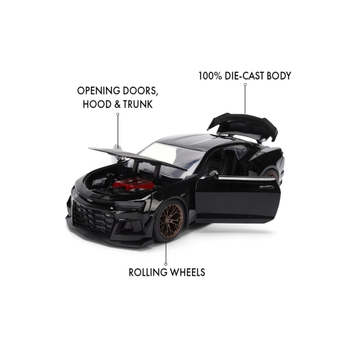 CHEVROLET CAMARO 2024 FAST & FURIOUS BLACK 1:24 Jada Toys Movie Modellino