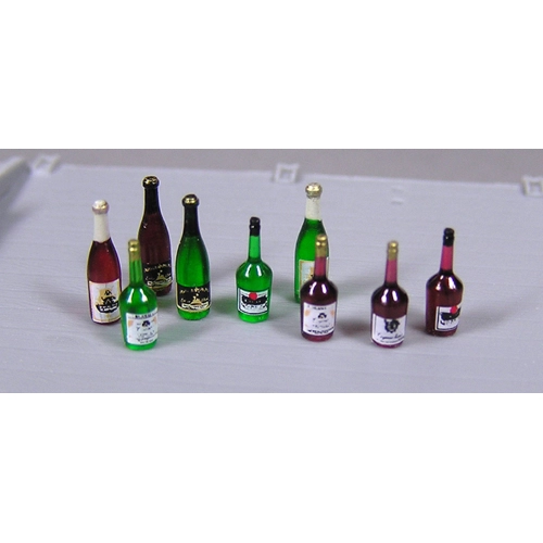 CHAMPAGNE & COGNAC BOTTLES WITH CRATES KIT 1:35 Miniart Kit Art.Vari Modellino