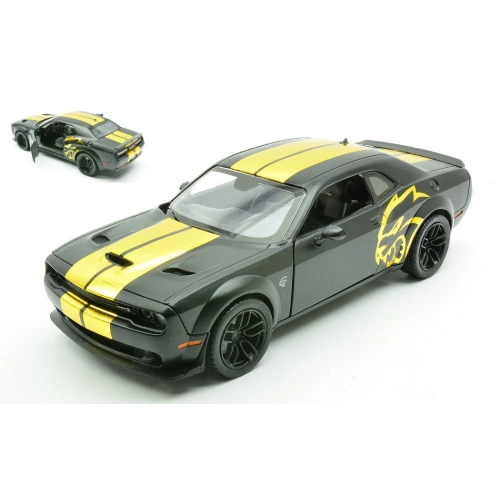 DODGE CHALLENGER SRT HELLCAT WIDEBODY BLACK 1:24 MotorMax Auto Stradali Modellino