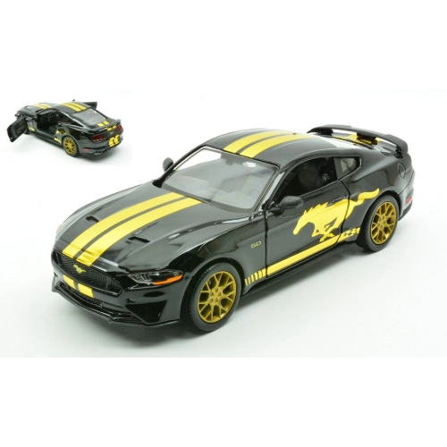 FORD MUSTANG GT 2018 BLACK 1:24 MotorMax Auto Stradali Modellino