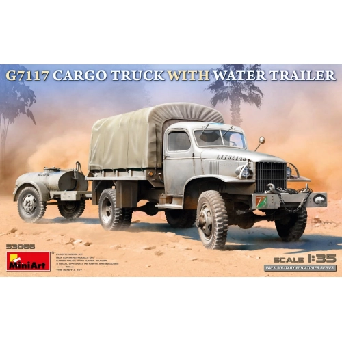 G7117 CARGO TRUCK WITH WATER TRAILER KIT 1:35 Miniart Kit Mezzi Militari Modellino