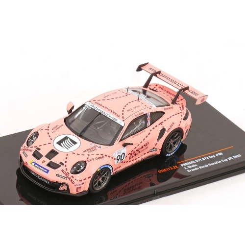 PORSCHE 911 GT3 (992) N.90 PORSCHE CUP BRANDS HATCH 2023 J.MALIN 1:43 Ixo Model Auto Competizione Modellino