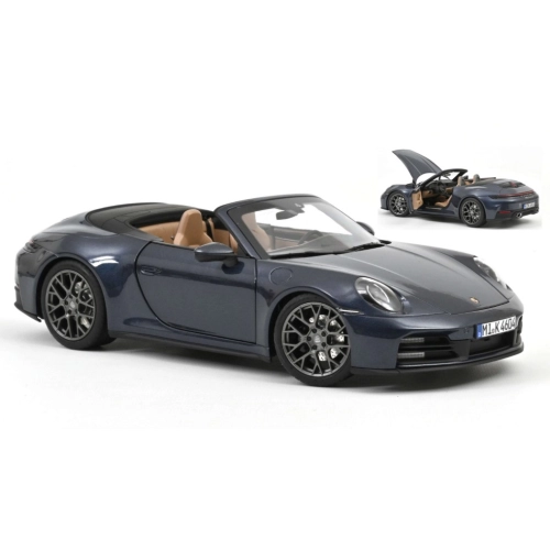 PORSCHE 911 CARRERA CABRIOLET 2025 BLUE METALLIC 1:18 Norev Auto Stradali Modellino