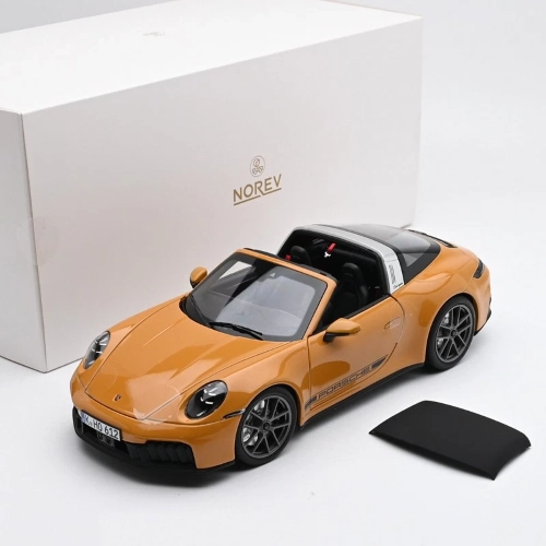 PORSCHE 911 TARGA 4 GTS 2025 BAHAMA YELLOW 1:18 Norev Auto Stradali Modellino