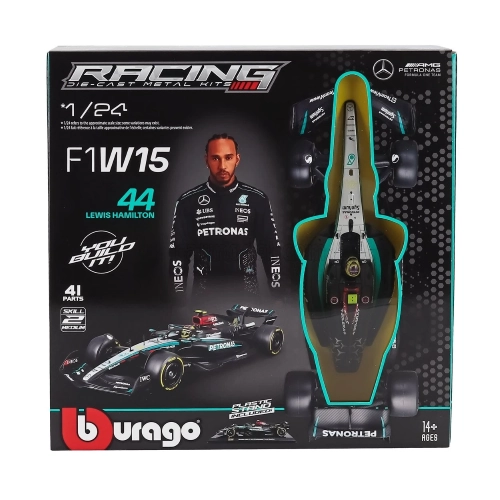 MERCEDES W15 N.44 LEWIS HAMILTON 2024 KIT 1:24 Burago Auto Competizione Modellino