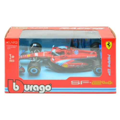 FERRARI SF-24 N.16 3RD MIAMI GP 2024 CHARLES LECLERC 1:43 Burago Formula 1 Modellino