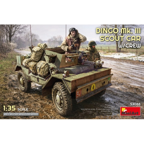 DINGO MK.III SCOUT CAR W/CREW KIT 1:35 Miniart Kit Mezzi Militari Modellino
