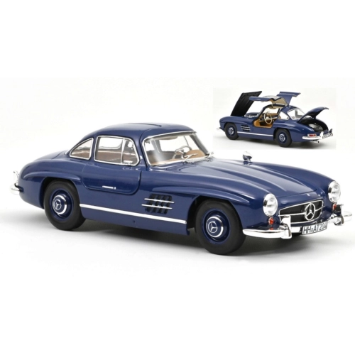 MERCEDES 300 SL 1954 BLUE 1:18 Norev Auto Stradali Modellino