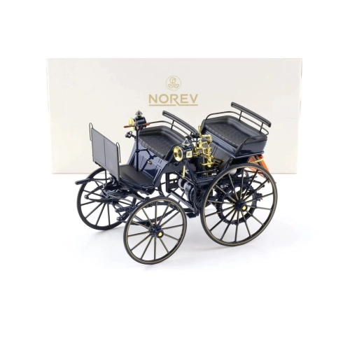 DAIMLER MOTORKUTSCHE 1886 DARK BLUE 1:18 Norev Auto d'Epoca Modellino
