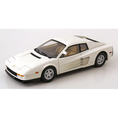 FERRARI TESTAROSSA MONOSPECCHIO 1984 US-VERSION WHITE 1:12 KK Scale Auto Stradali Modellino