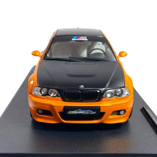 BMW E46 M3 COUPE SOLIDOWORKS 2000 ORANGE 1:18 Solido Auto Stradali Modellino