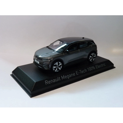 RENAULT MEGANE E-TECH 100% ELECTRIC 2022 SHADOW GREY & BLACK 1:43 Norev Auto Stradali Modellino