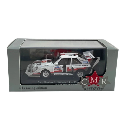 AUDI QUATTRO S1 N.1 WINNER PIKES PEAK 1987 WALTER ROHRL 1:43 CMR Classic Model Replicars Auto Rally Modellino