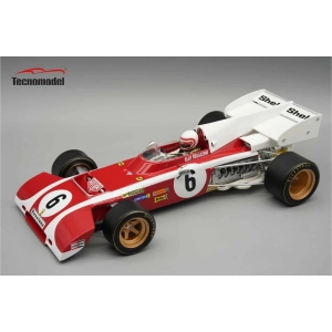 FERRARI 312 B2 SOUTH AFRICA GP 1972 C.REGAZZONI CON VETRINA E PILOTA 1:18 Tecnomodel Formula 1 Modellino