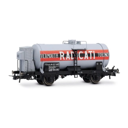FS 2-AXLE TANK WAGON BIG TANK "VERMOUTH RADICATI TORINO" EP.III 1:87 Rivarossi Treni Modellino