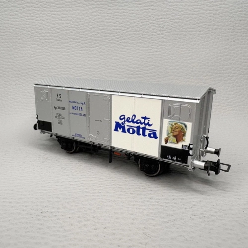 FS 2 AXLE REFRIGERATED WAGON "GELATI MOTTA" EP.III 1:87 Rivarossi Treni Modellino