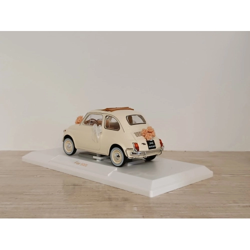 FIAT 500 L 1968 IVORY WEDDING GIFT 1:18 Norev Auto Stradali Modellino