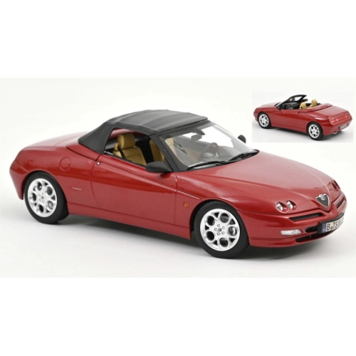 ALFA ROMEO SPIDER 1999 PROTEO RED METALLIC 1:18 Norev Auto Stradali Modellino
