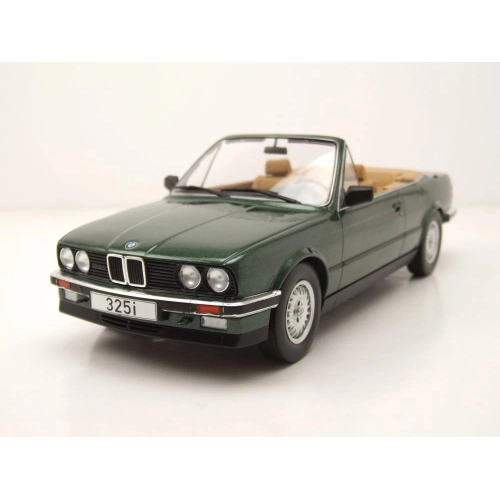 BMW 325I (E30) CABRIOLET 1985 DARK GREEN 1:18 ModelCarGroup Auto Stradali Modellino