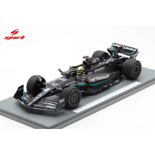 MERCEDES F1 N.47 SPANISH GP 2023 TYRE TEST MICK SCHUMACHER W/PIT B.1:18 Spark Model Formula 1 Modellino