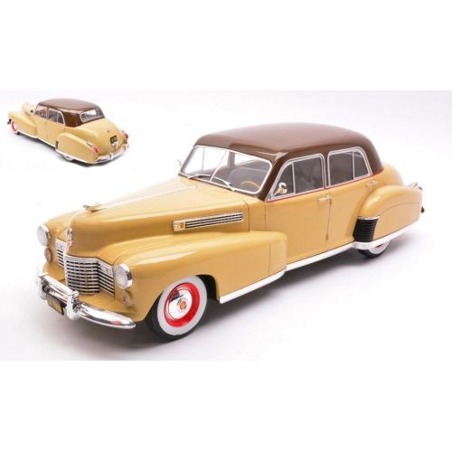CADILLAC FLEETWOOD SERIES 60 SPECIAL SEDAN 1941 BEIGE/DARK BROWN 1:18 ModelCarGroup Auto Stradali Modellino