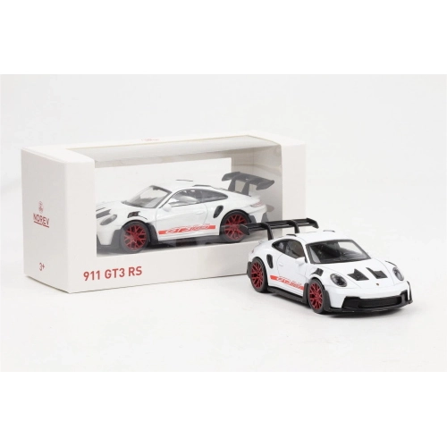 PORSCHE 911 GT3 RS 2022 WHITE WITH RED STICKERS JET CAR 1:43 Norev Auto Stradali Modellino