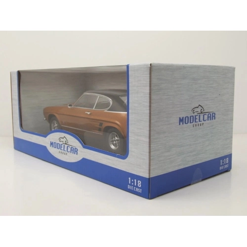 FORD CAPRI MK I GXL 1973 BROWN/BLACK 1:18 ModelCarGroup Auto Stradali Modellino