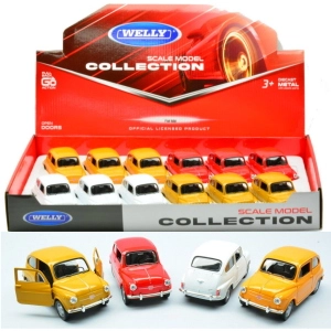 FIAT 600 ANNI 50/60 (1 Modellino) Cm 10 Welly Modellismo Giocattolo Modellino