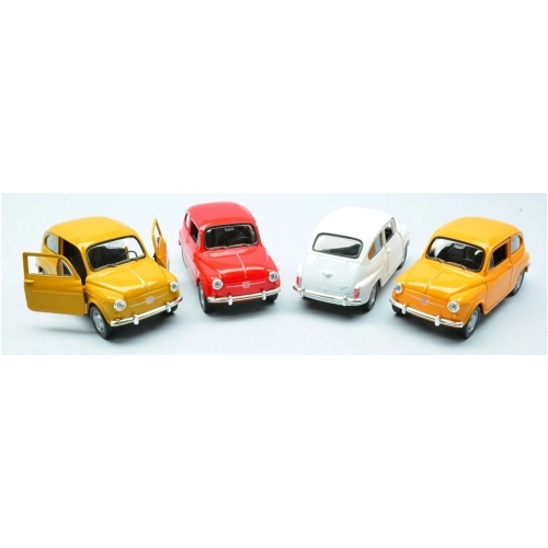 FIAT 600 ANNI 50/60 (1 Modellino) Cm 10 Welly Modellismo Giocattolo Modellino