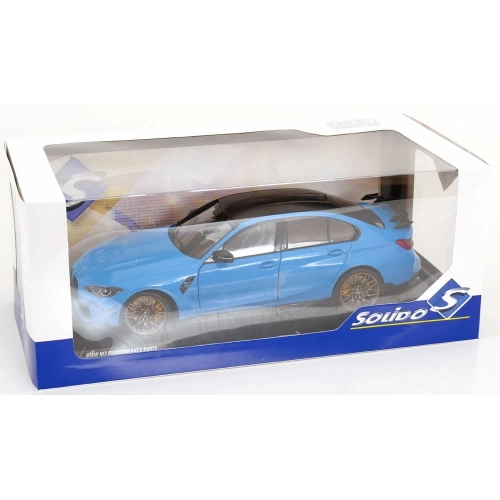 BMW M3 PERFORMANCE PARTSDAYTONA BEACH BLUE 2024 1:18 Solido Auto Stradali Modellino