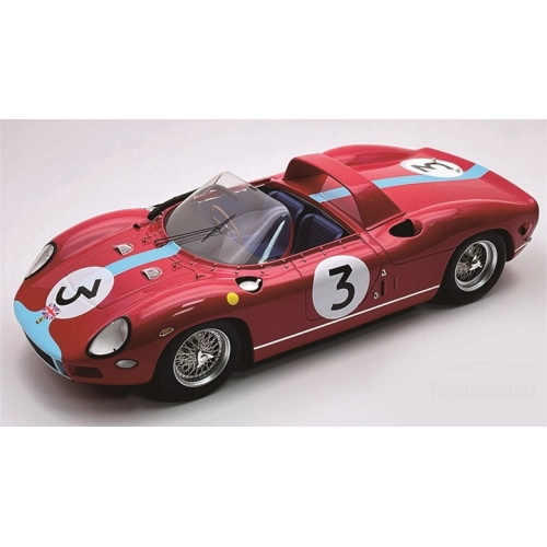 FERRARI 330P N.3 WINNER TOURIST TROPHY 1964 G.HILL 1:18 Tecnomodel Auto Competizione Modellino