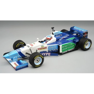 BENETTON B196 N.3 BRAZILIAN GP 1996 J.ALESI RAIN TYRES WITH DRIVER 1:18 Tecnomodel Formula 1 Modellino