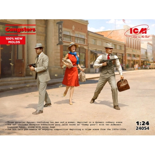 GANGSTERS KIT 1:24 ICM Kit Figure Militari Modellino