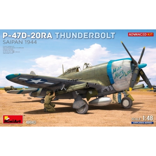 P-47D-20RA THUNDERBOLT SAIPAN 1944 ADVANCED KIT 1:48 Miniart Kit Aerei Modellino
