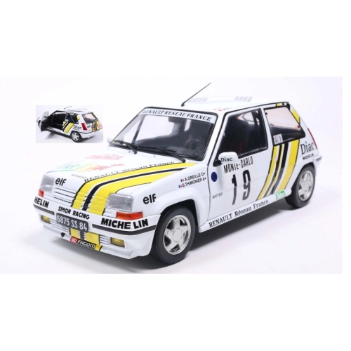 RENAULT 5 GT TURBO MK2 N.19 MONTE CARLO 1989 A.OREILLE/G.THIMONIER 1:18 Solido Auto Rally Modellino
